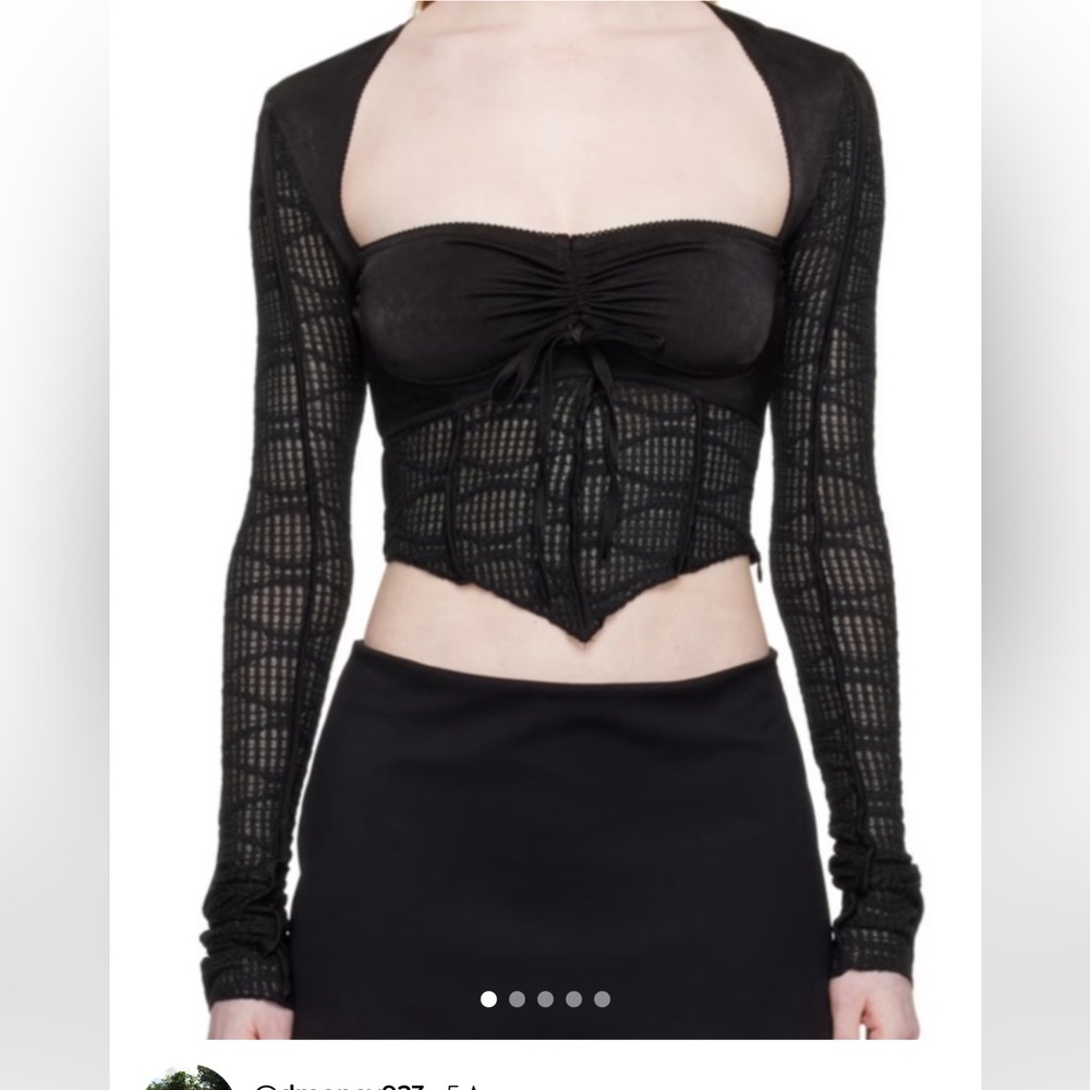 Danielle Guizio black archangel swirl top